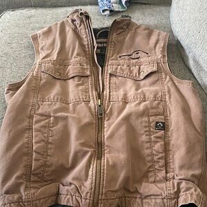 Brown Hooded Vest